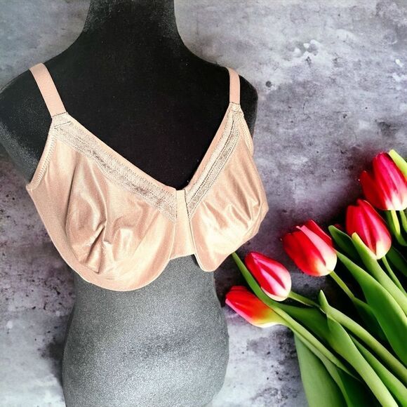 Wacoal Bras l  3 hook adjustment for Added Support l 40D l Tan l Lace accent EUC - Picture 6 of 8